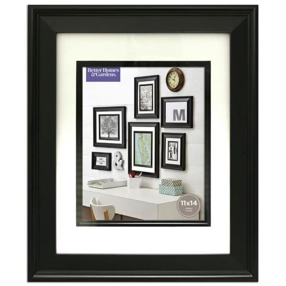 COPY - Better Homes& Gardens 11" x 14" Matted to 8" x 10" Black Beveled Picture… - Picture 1 of 2